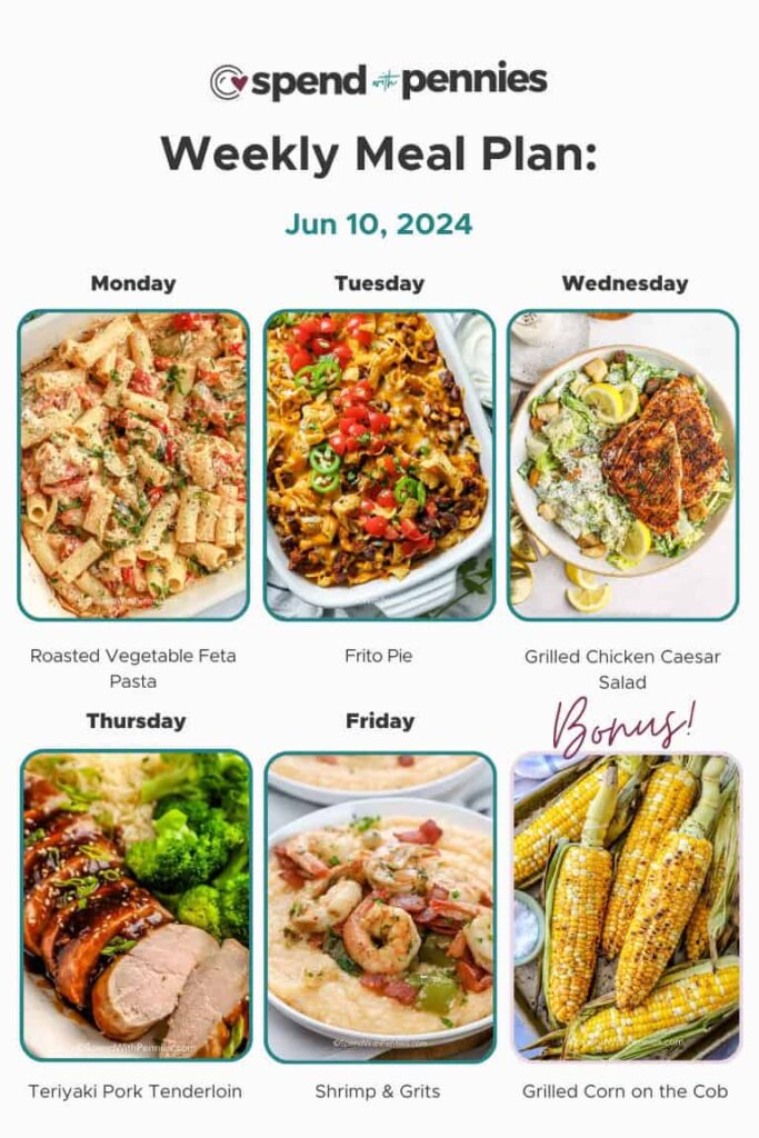 Weekly Meal Plan June 10, 2024