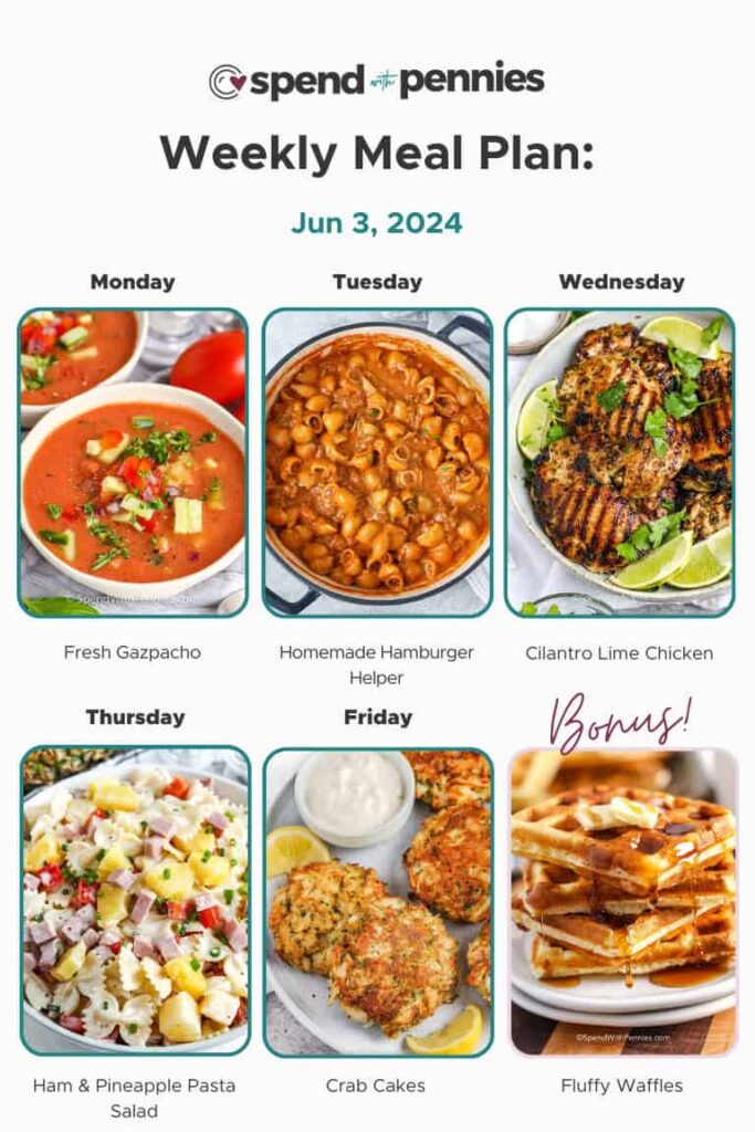 Weekly Meal Plan June 3, 2024